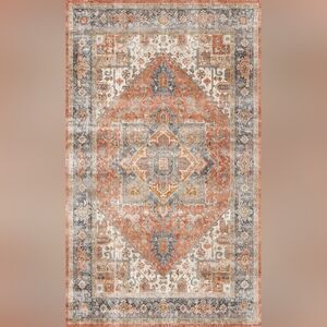 3x5 Area Rugs, Machine Washable Non Slip Boho